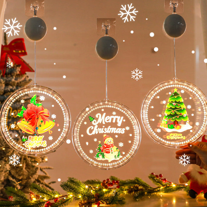 Painted Santa Christmas Bell Wall Light