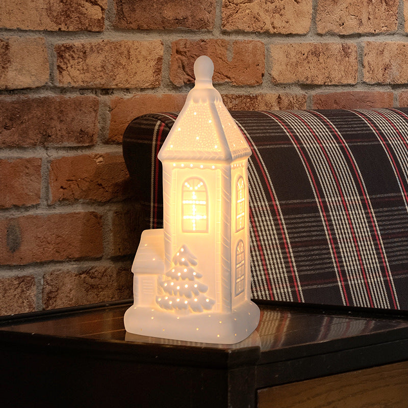 Ceramic House Christmas Night Light
