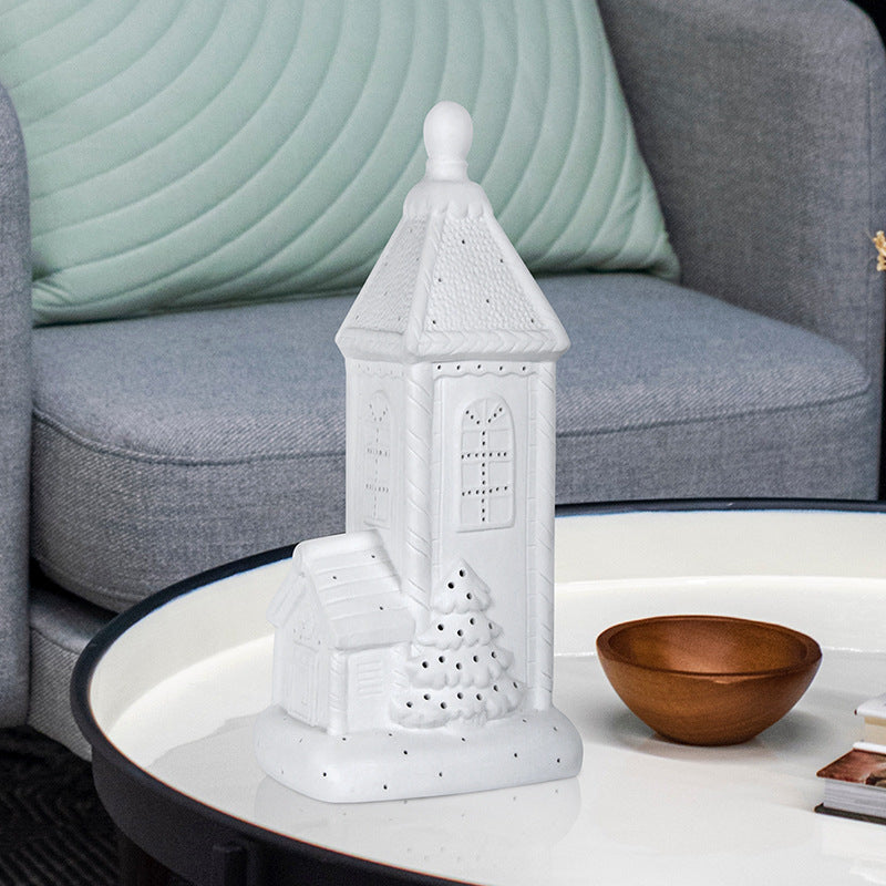 Ceramic House Christmas Night Light