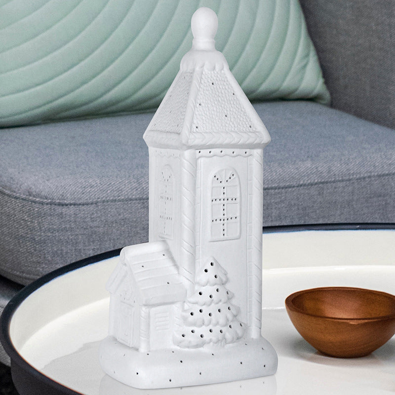 Ceramic House Christmas Night Light