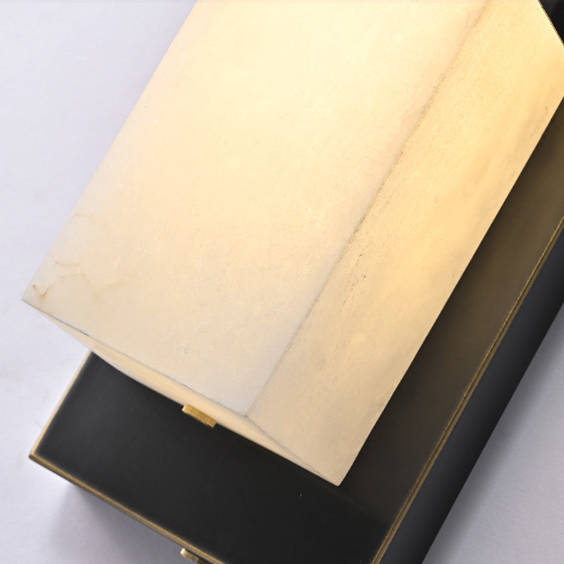 Copper Imitation Marble Rectangular Outdoor Light