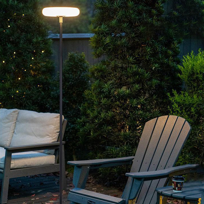 Rechargeable Round Aluminum PE Outdoor Light