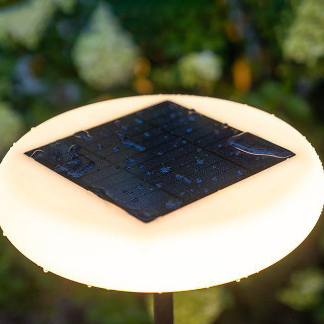 Rechargeable Round Aluminum PE Outdoor Light