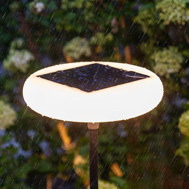 Rechargeable Round Aluminum PE Outdoor Light
