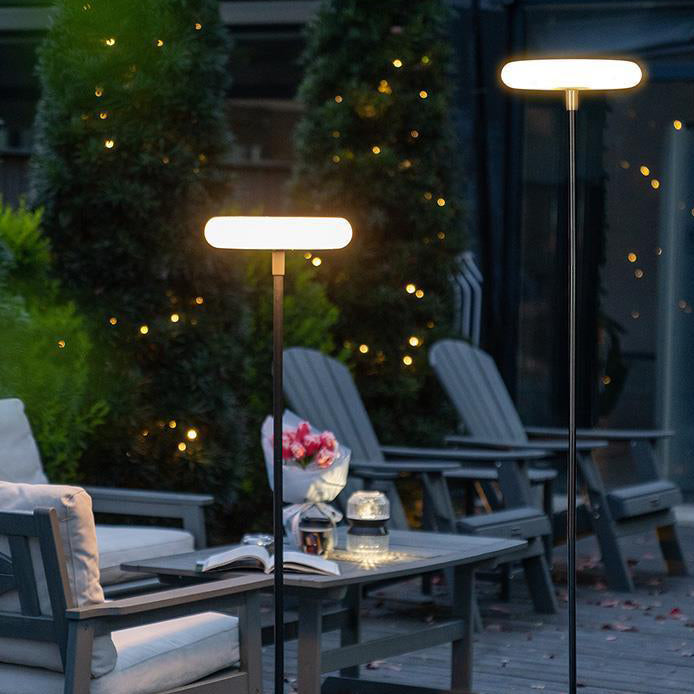 Rechargeable Round Aluminum PE Outdoor Light