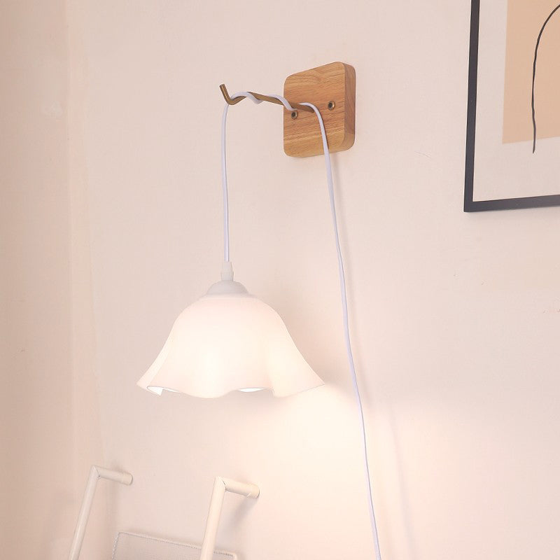 Floral Acrylic Night Bedroom Wall Lamp