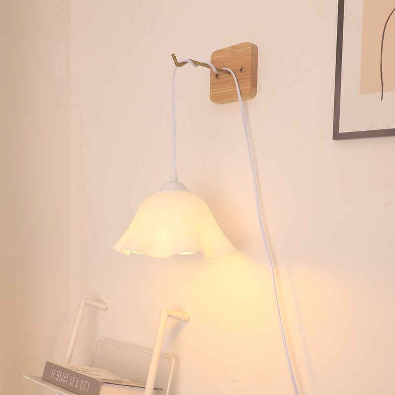 Floral Acrylic Night Bedroom Wall Lamp