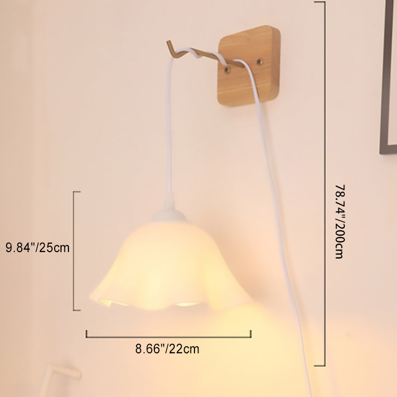 Floral Acrylic Night Bedroom Wall Lamp