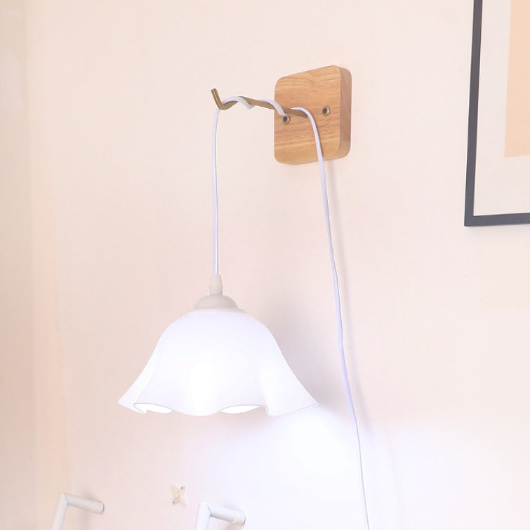 Floral Acrylic Night Bedroom Wall Lamp