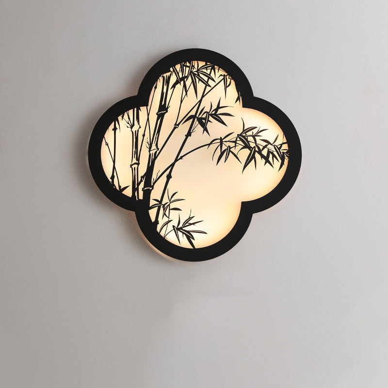 Bamboo Leaf Iron Acrylic Outdoor Light