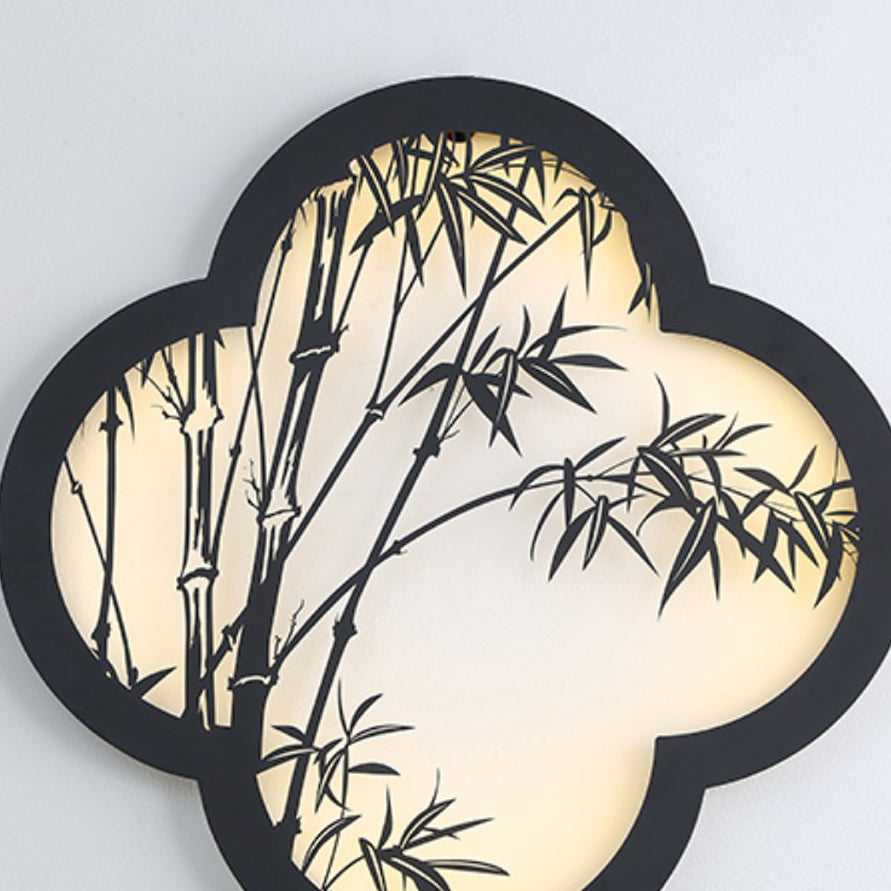 Bamboo Leaf Iron Acrylic Outdoor Light