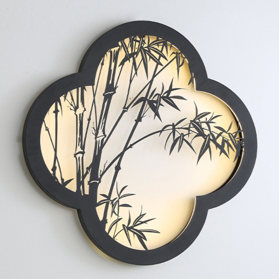 Bamboo Leaf Iron Acrylic Outdoor Light
