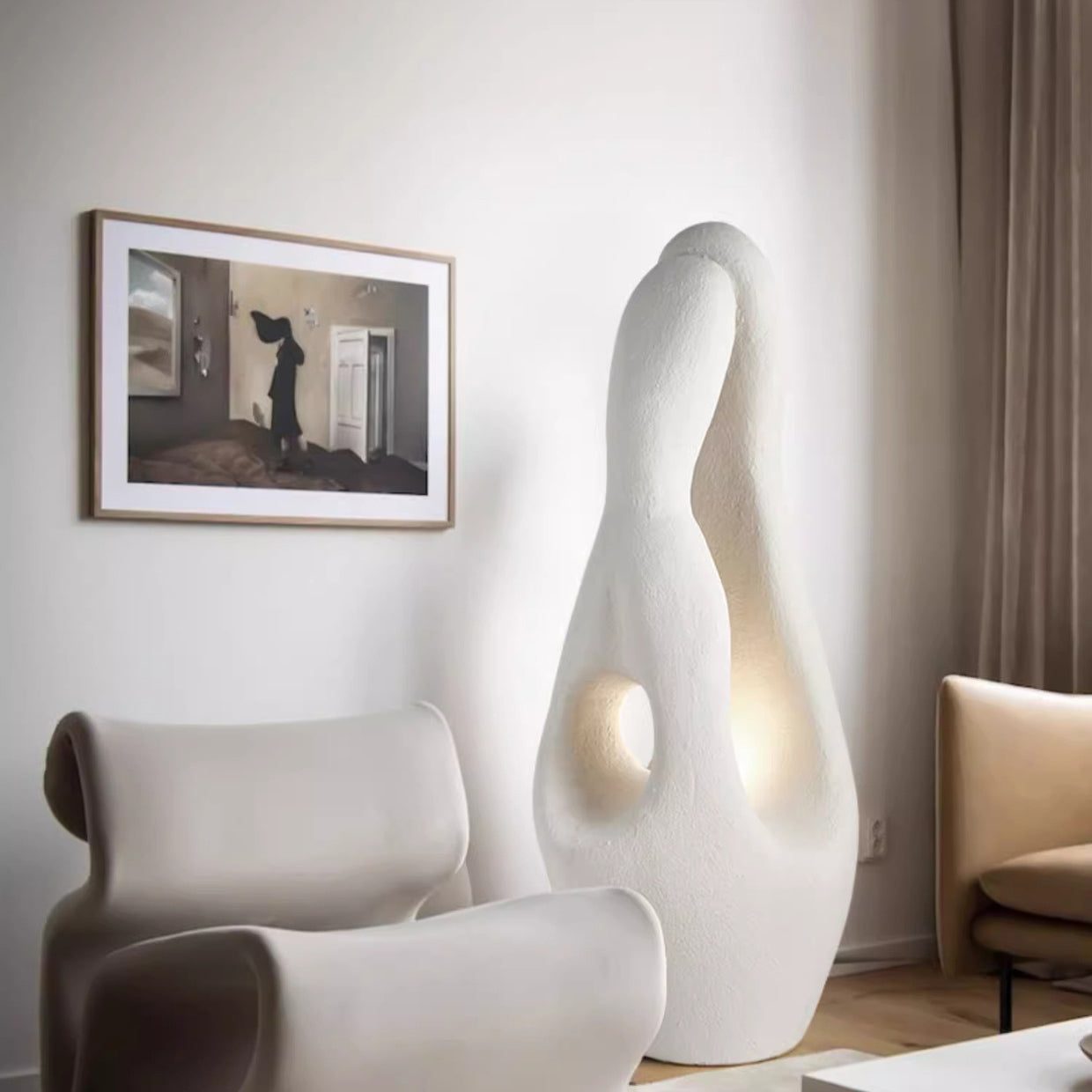 Contemporary Creative Polystyrene Living Floor Lamp