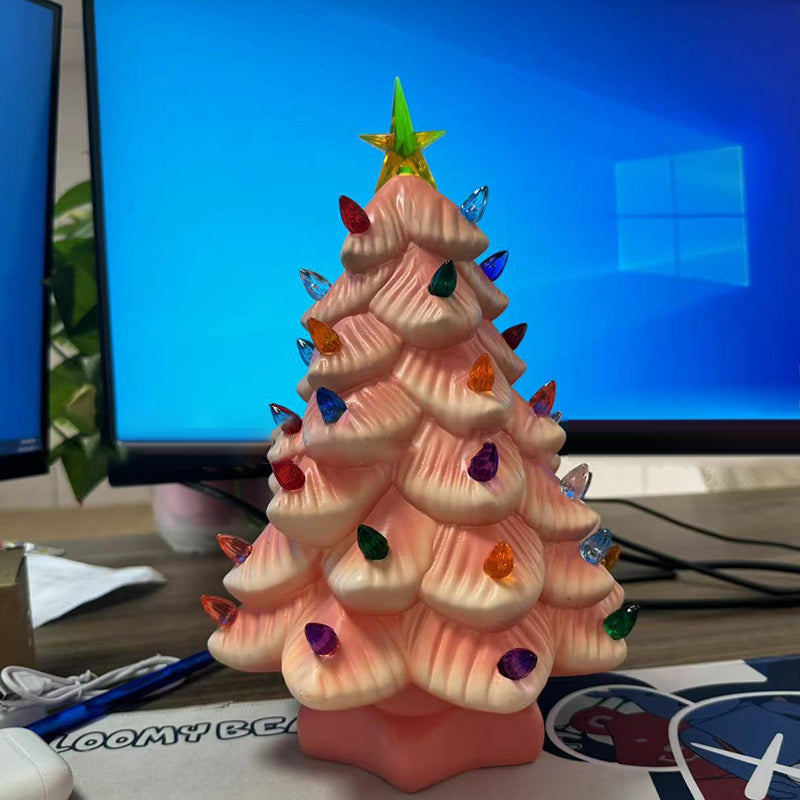 Resin Christmas Tree Decoration Wall Lamp