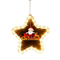 Battery Acrylic Star Santa Wall Lamp