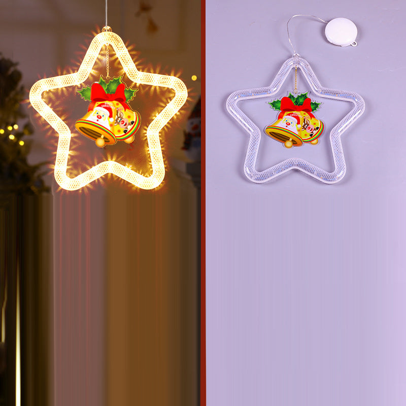 Battery Acrylic Star Santa Wall Lamp