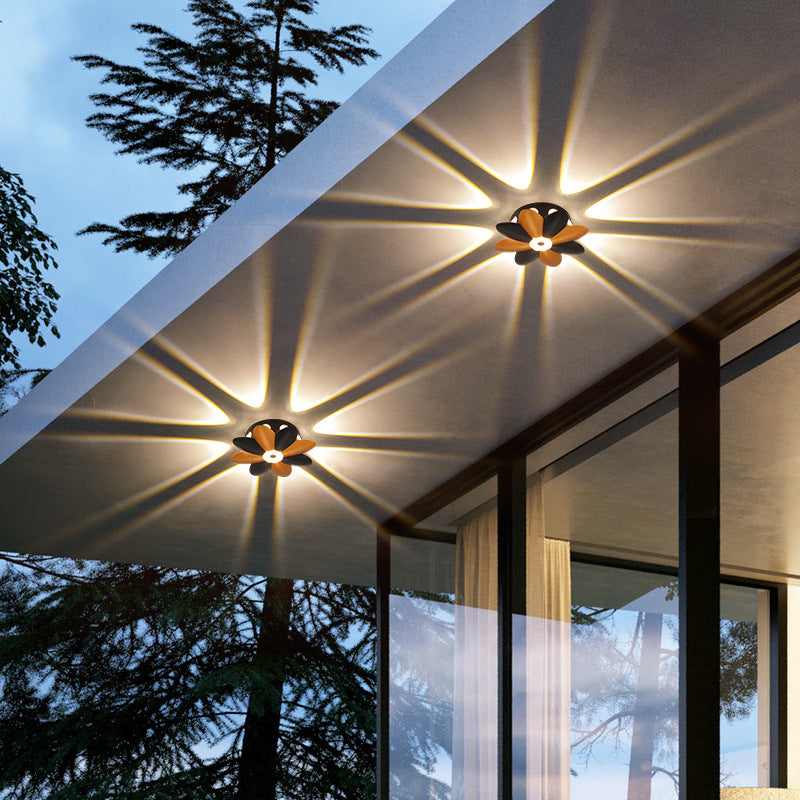 Aluminum Acrylic Flower Patio Outdoor Light