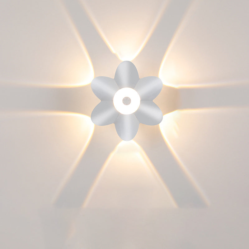 Aluminum Acrylic Flower Patio Outdoor Light