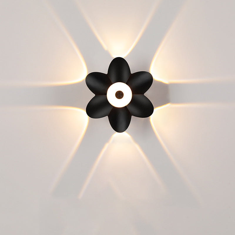 Aluminum Acrylic Flower Patio Outdoor Light