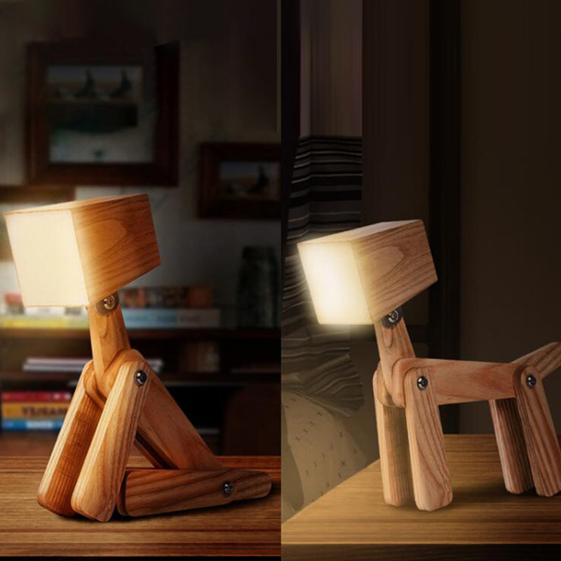 Wood Hardware Acrylic Cute Table Lamp