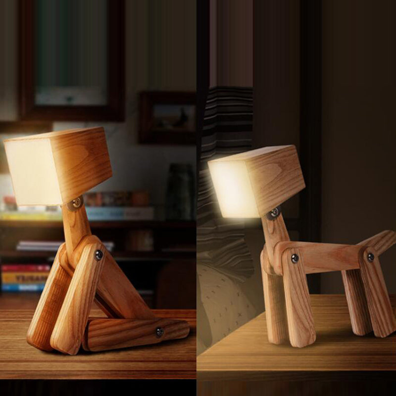 Wood Hardware Acrylic Cute Table Lamp