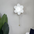 Resin Glass Iron Flower Wall Lamp