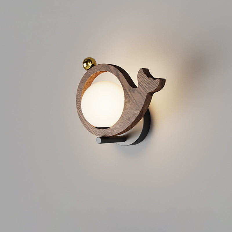 Iron Acrylic Bird Whale Wall Lamp