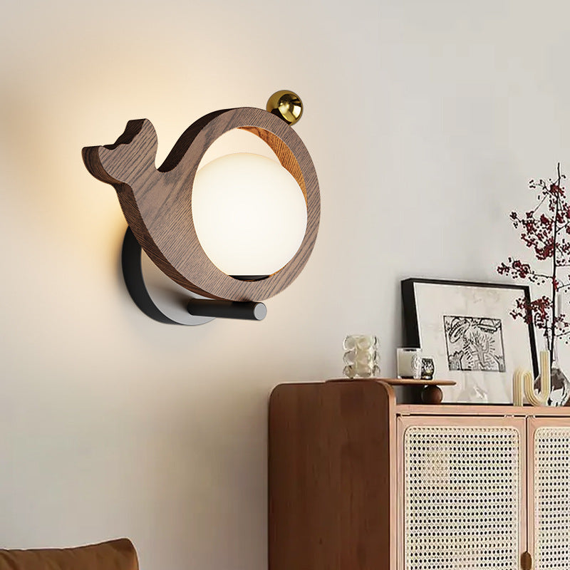 Iron Acrylic Bird Whale Wall Lamp