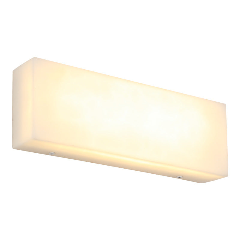 Imitation Marble Iron Rectangular Wall Lamp