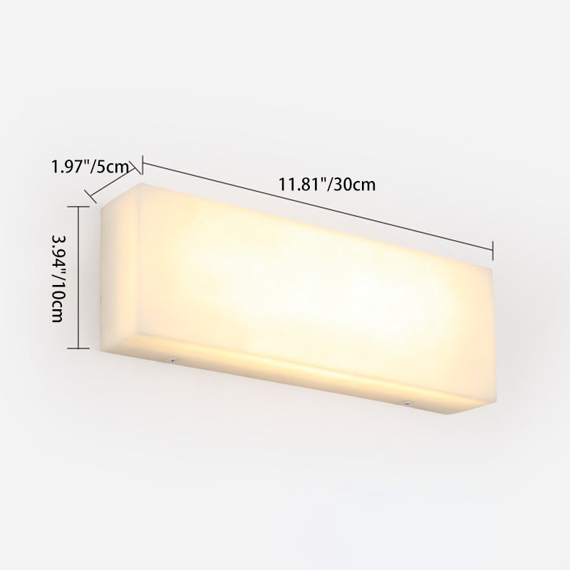 Imitation Marble Iron Rectangular Wall Lamp