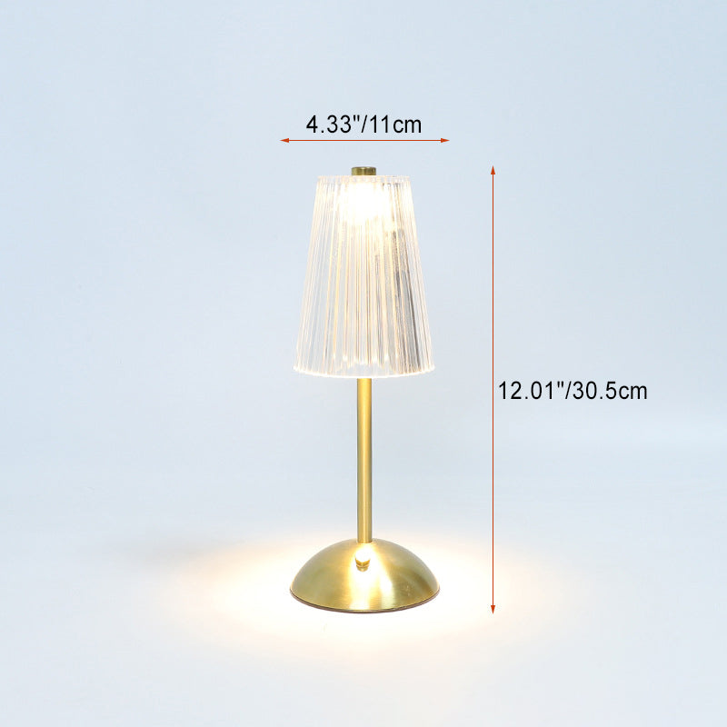 Rechargeable Iron PS Conic Table Lamp