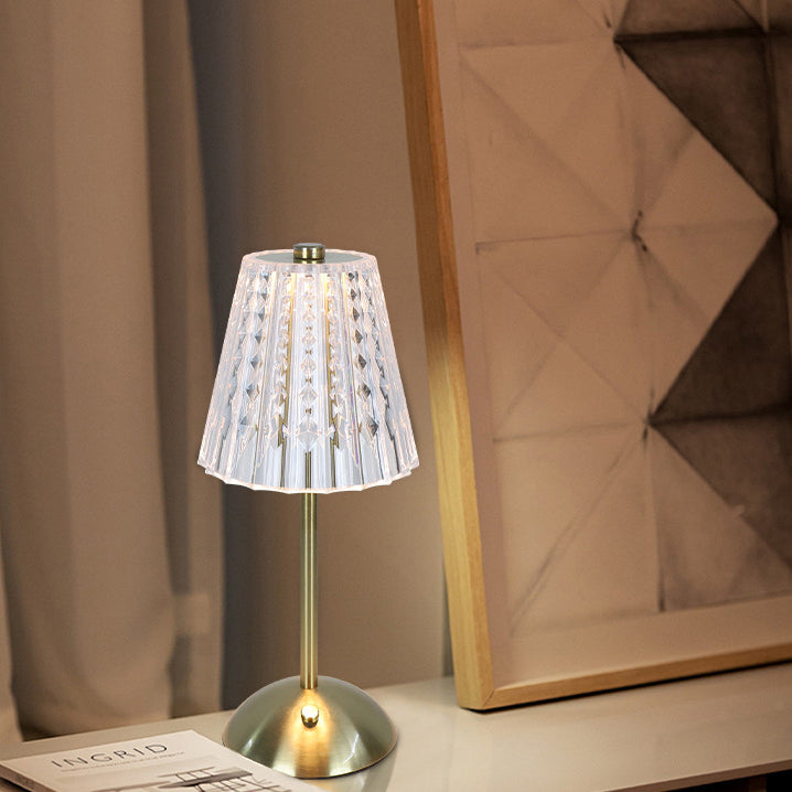 Rechargeable Iron PS Conic Table Lamp
