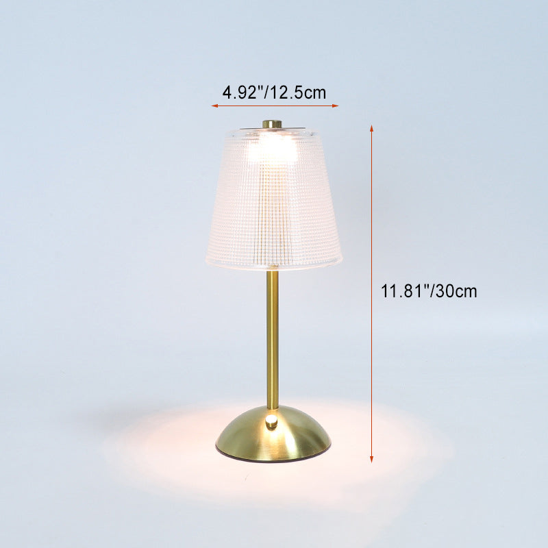 Rechargeable Iron PS Conic Table Lamp
