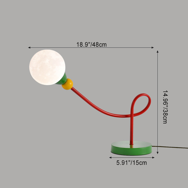 Kids Iron PLA Moon Table Lamp