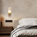 Travertine Glass Strip Ball 2-Light Wall Lamp