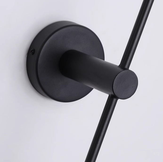 Travertine Iron Round Long Wall Lamp