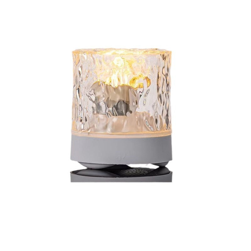 Rechargeable Acrylic Cylinder Ripple Table Lamp