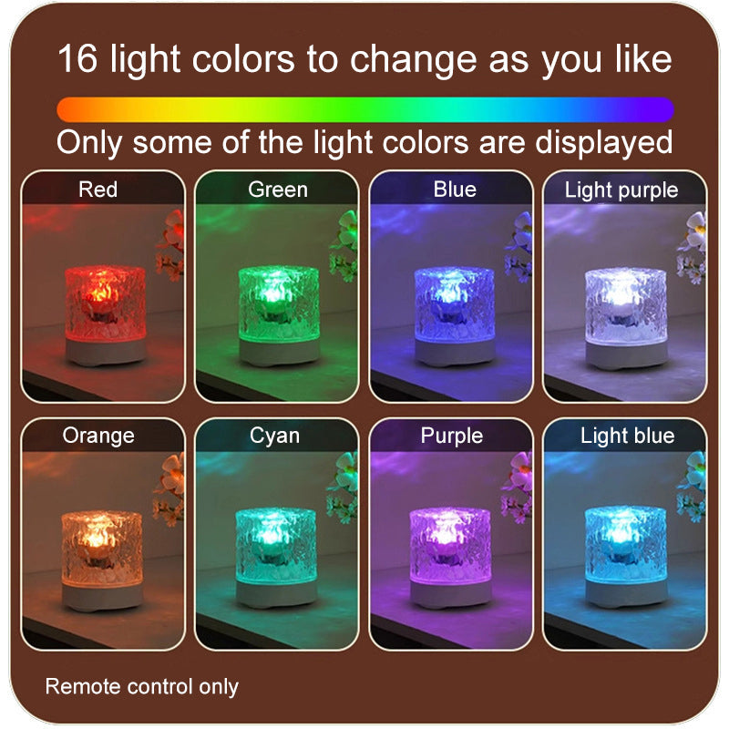 Rechargeable Acrylic Cylinder Ripple Table Lamp