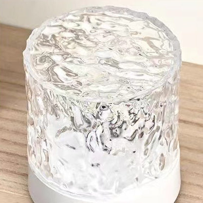 Rechargeable Acrylic Cylinder Ripple Table Lamp