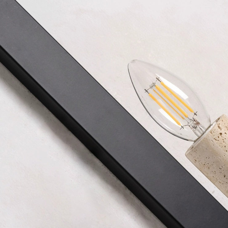 Travertine Iron Candle Holder Wall Lamp