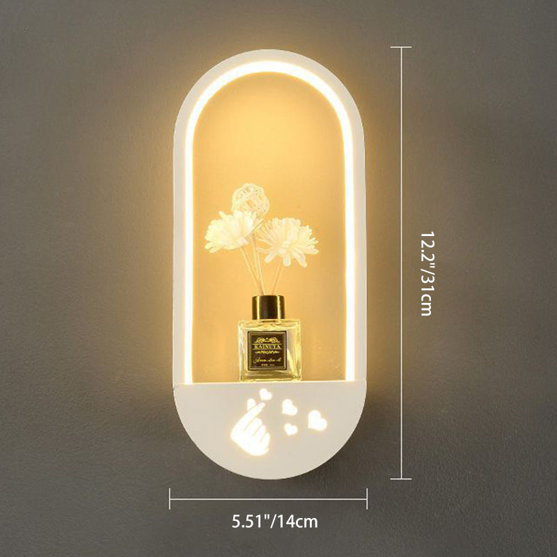 Iron PVC Elliptical Perfume Wall Lamp