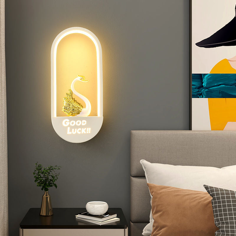 Iron PVC Elliptical Perfume Wall Lamp