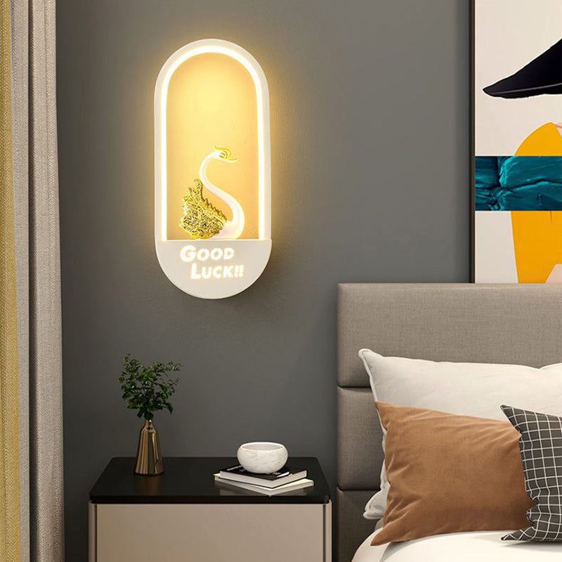Iron PVC Elliptical Perfume Wall Lamp