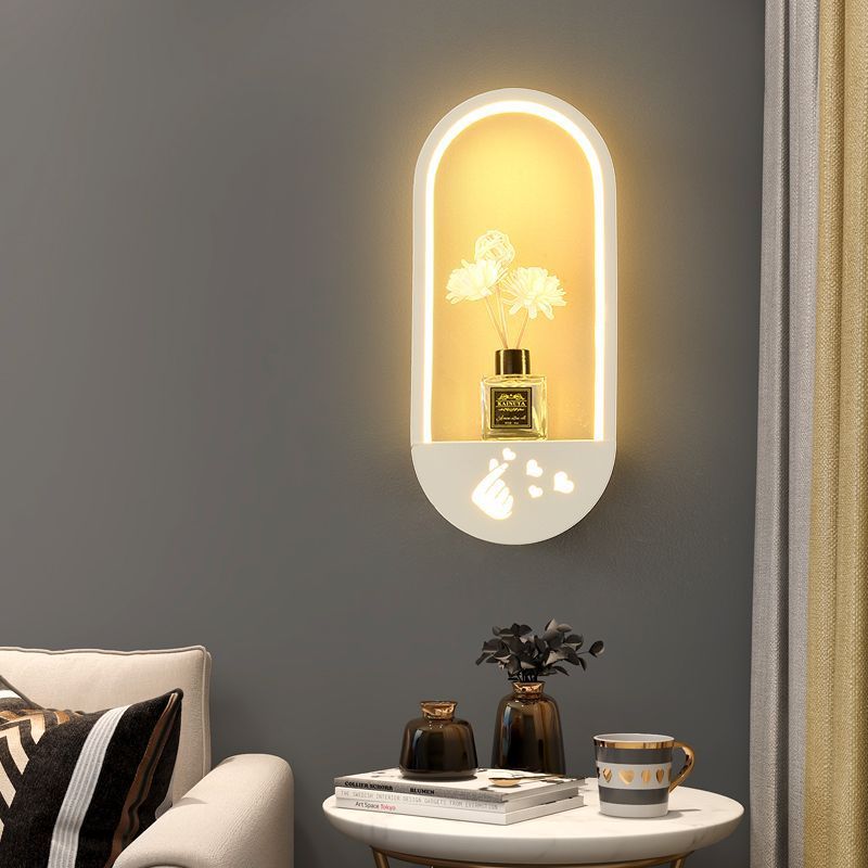 Iron PVC Elliptical Perfume Wall Lamp