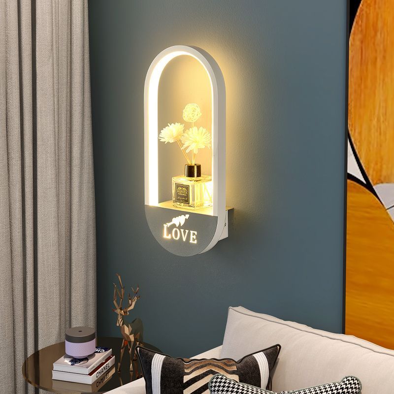Iron PVC Elliptical Perfume Wall Lamp