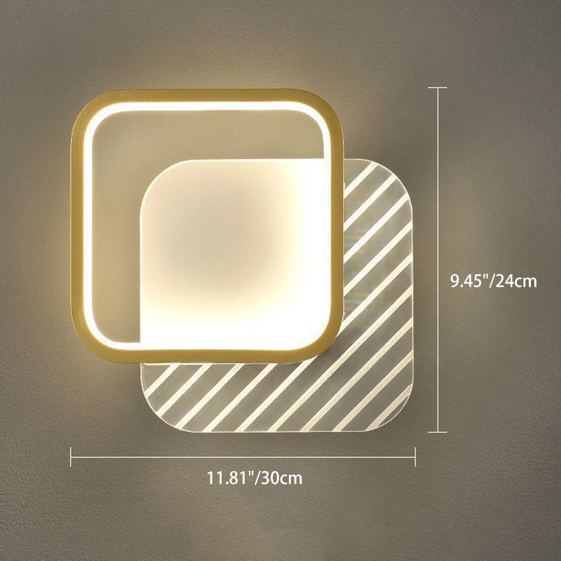 Iron Acrylic PVC Square Wall Lamp