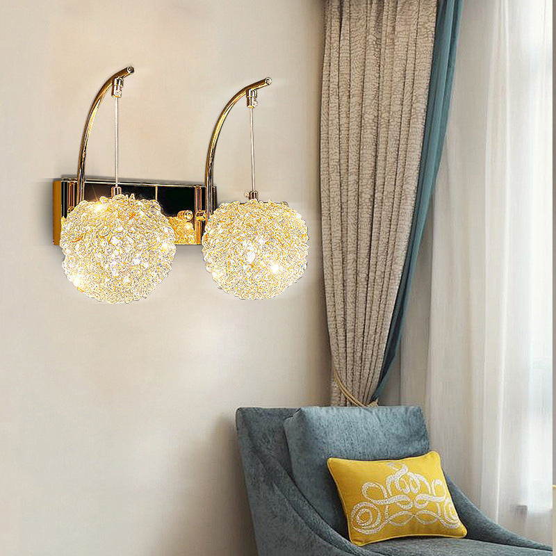 Hardware Crystal Ball Diamond Wall Lamp