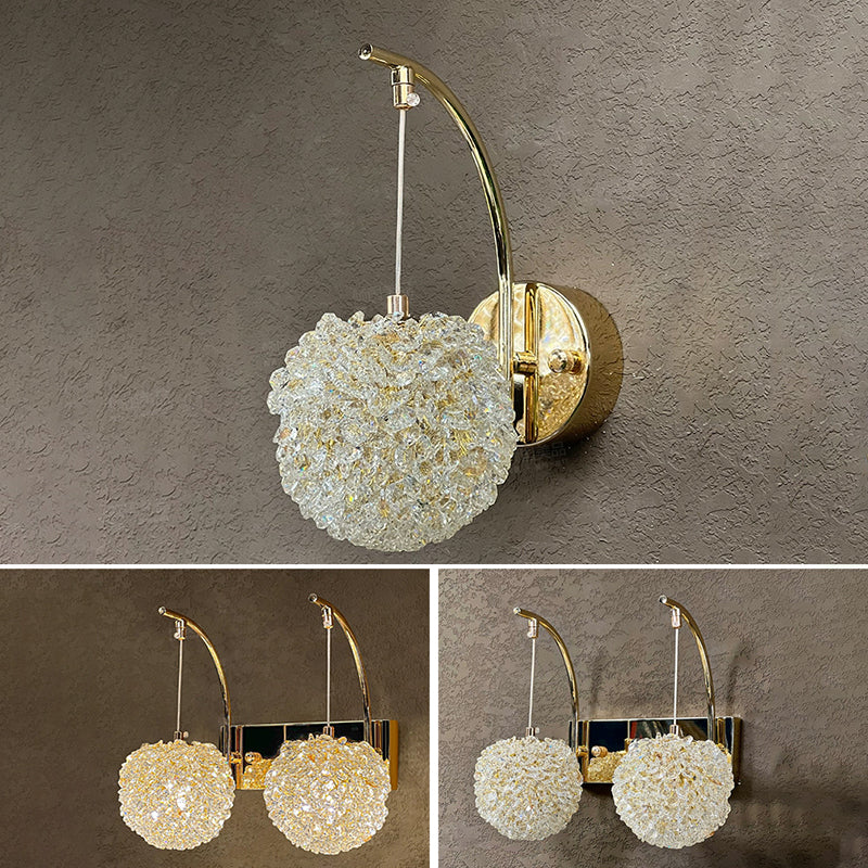 Hardware Crystal Ball Diamond Wall Lamp