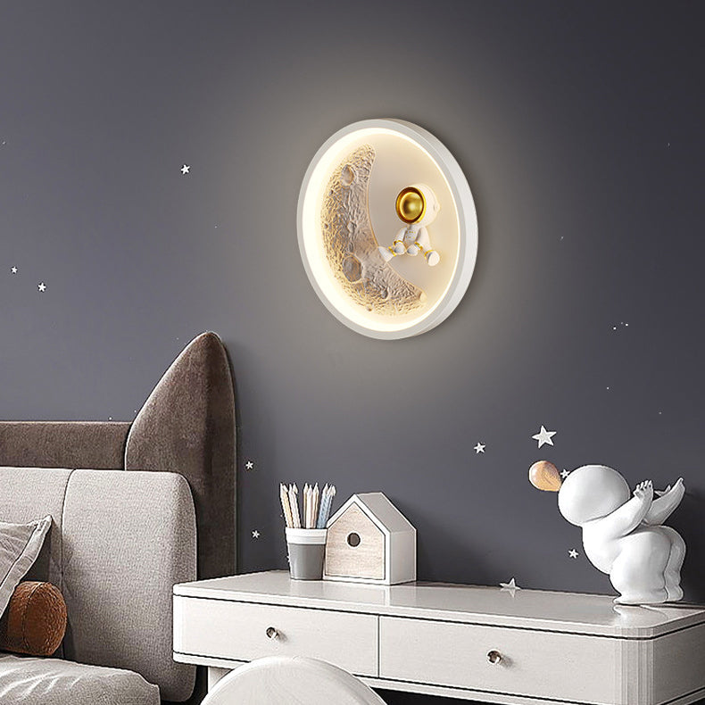 Iron Acrylic Resin Kids Wall Lamp