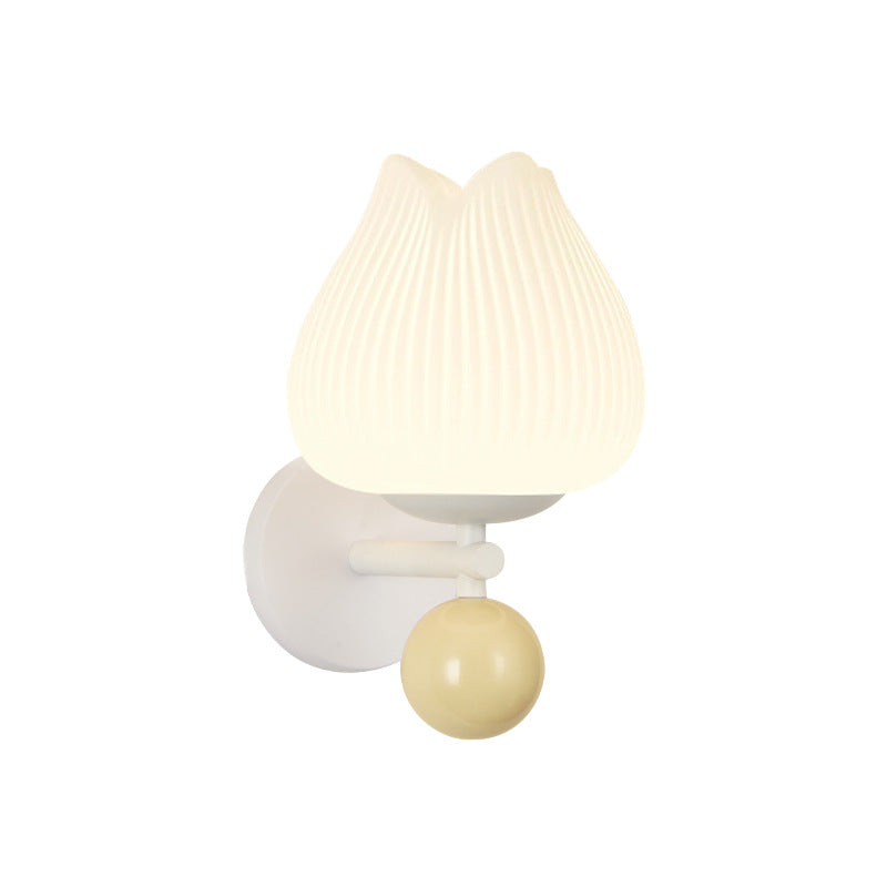 Iron PE Orchid Striped Wall Lamp